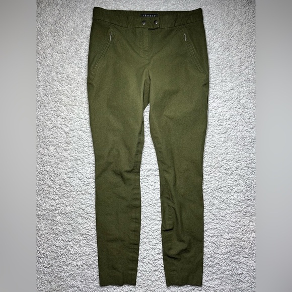 Theory Pants Womens 2 Adalwen Jetty Stretch Classic Work Professional Office - Picture 1 of 5